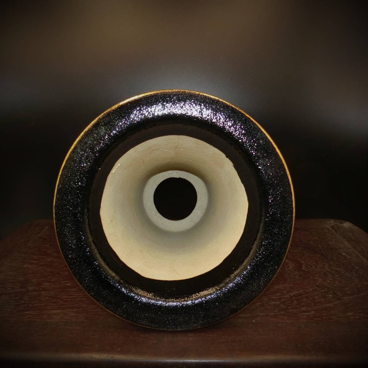 ☆京楽焼 白胴 蘭鉢 山水図 愛楽園　正三作☆ (春蘭 寒蘭 中国蘭 盆栽 盆器 植木鉢 花盆)_7