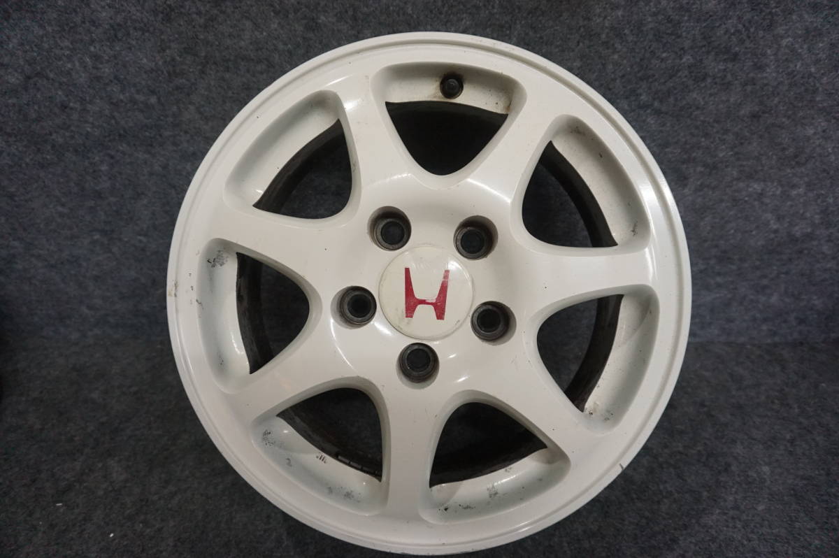 ホンダ 純正 EK9 シビック タイプR 15インチ 6J + 50 PCD114.3 5穴 白 