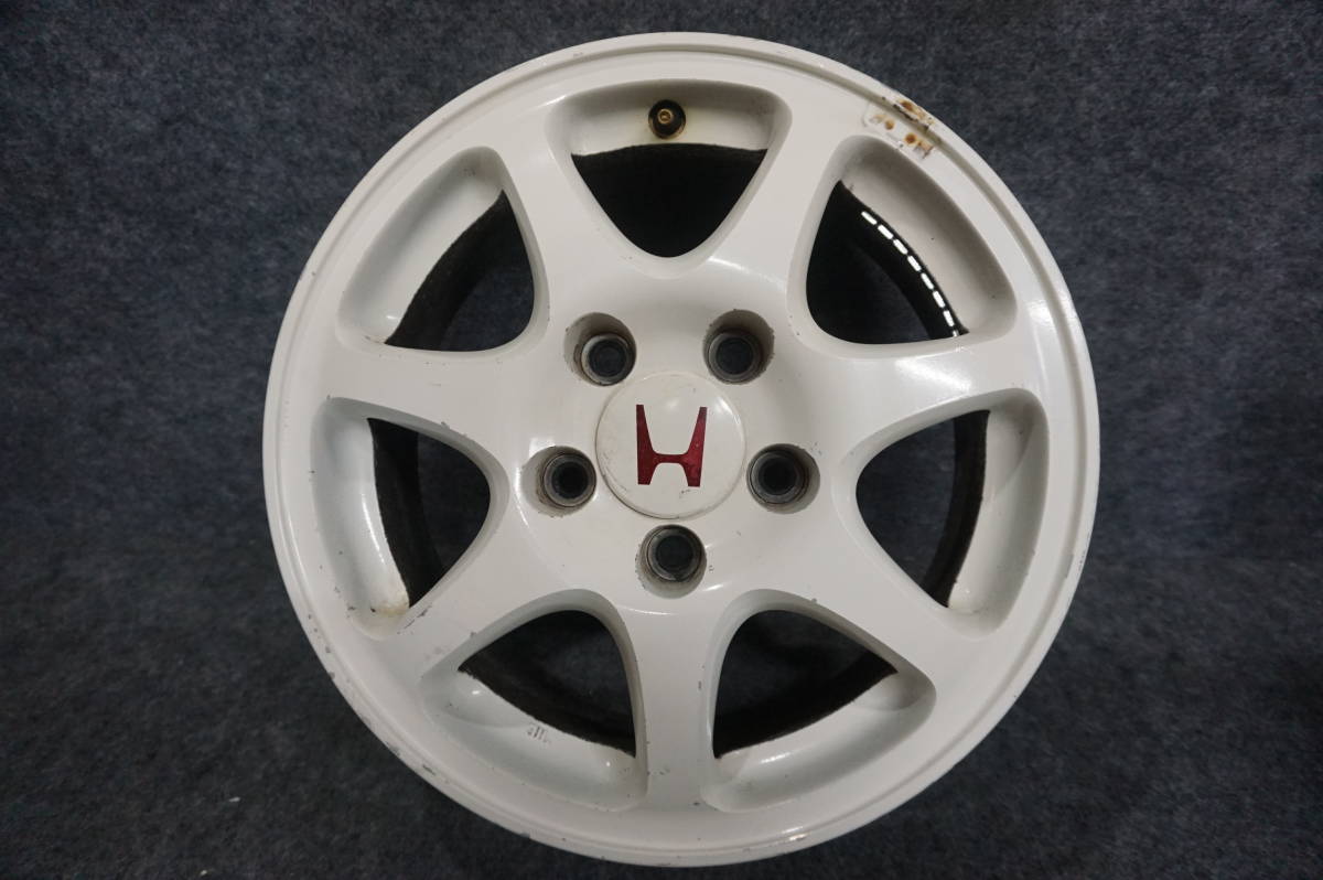 ホンダ 純正 EK9 シビック タイプR 15インチ 6J + 50 PCD114.3 5穴 白 