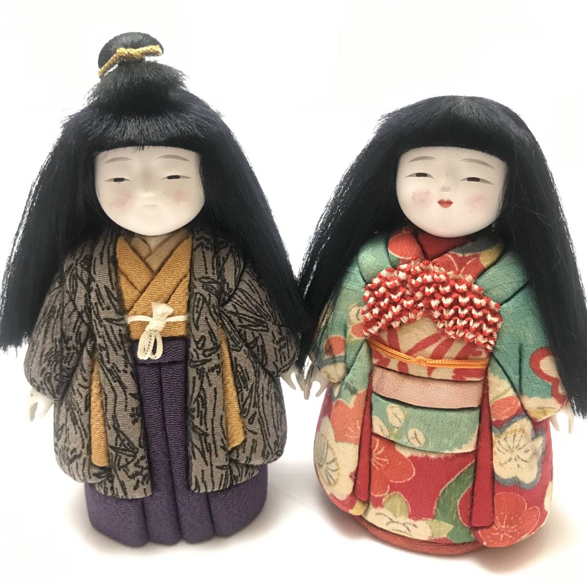 古布ちりめん木目込人形 千寿高砂 台付き その他