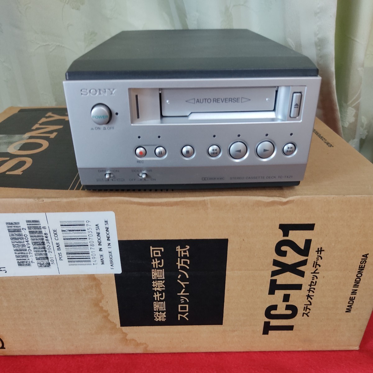 音出し動作品【SONYカセットデッキTC-TX21】メンテ全ベルト交換、再録OK、概ね美品、元箱付き、ソニー