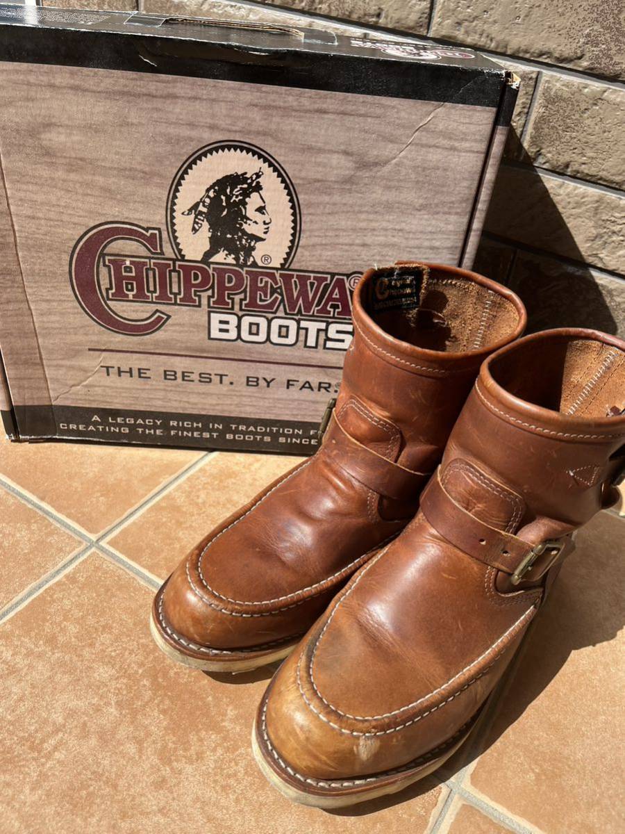 Chippewa エンジニアブーツ ショートブーツ ブラウン チペワ CHIPPEWA