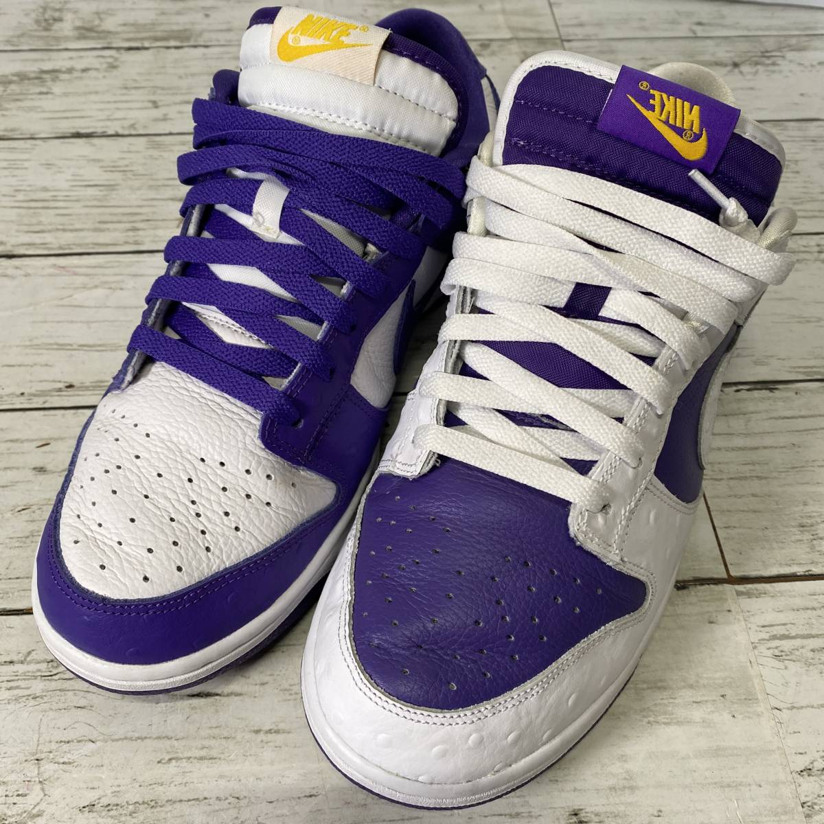 NIKE (ナイキ) WMNS Dunk Low Made You Look ウィメンズ ダンクロー メイド ユー ルック DJ4636-100 27cm ホワイトｘパープル メン