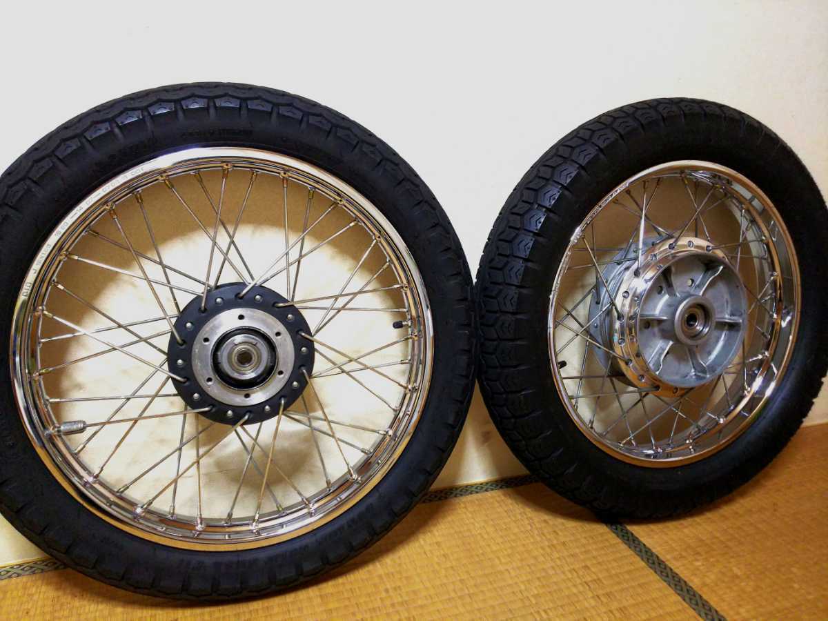 美品 カワサキ Z1Z2 純正サイズ スポークホイール DIDリム タイヤセット_1