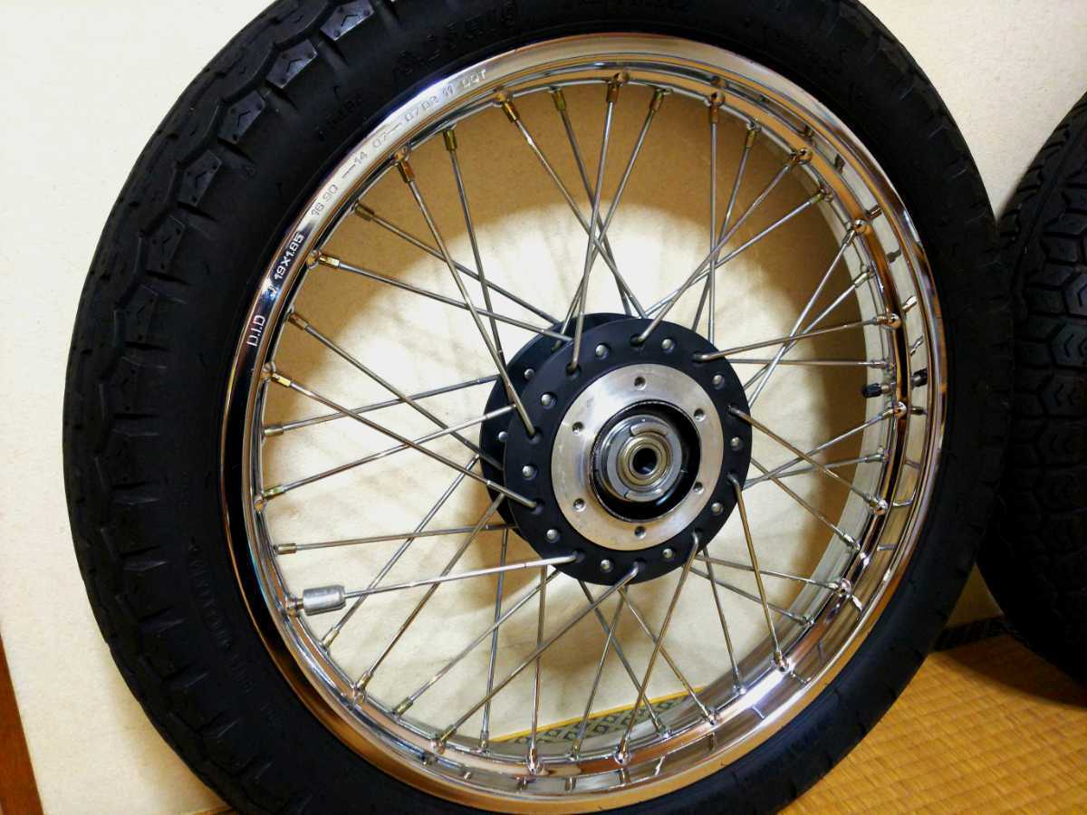 美品 カワサキ Z1Z2 純正サイズ スポークホイール DIDリム タイヤセット_3