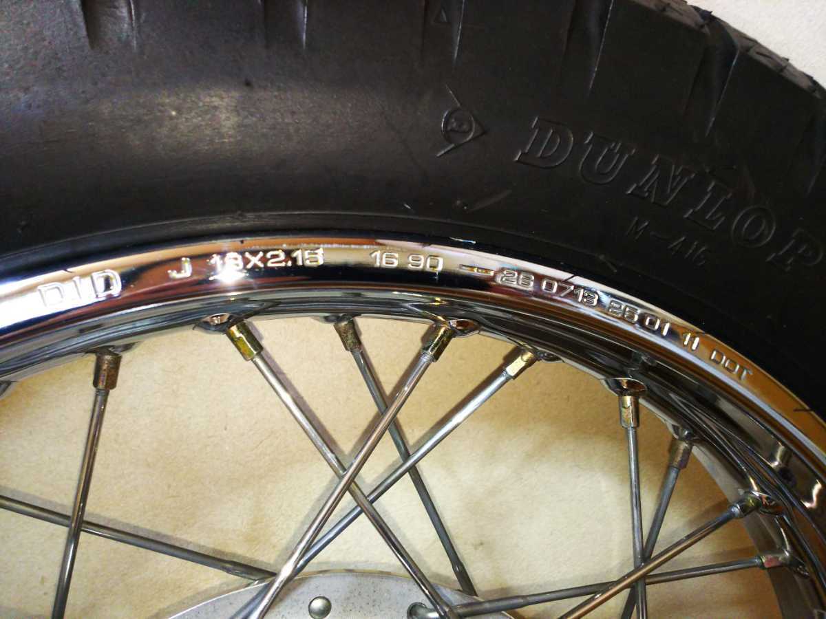 美品 カワサキ Z1Z2 純正サイズ スポークホイール DIDリム タイヤセット_9