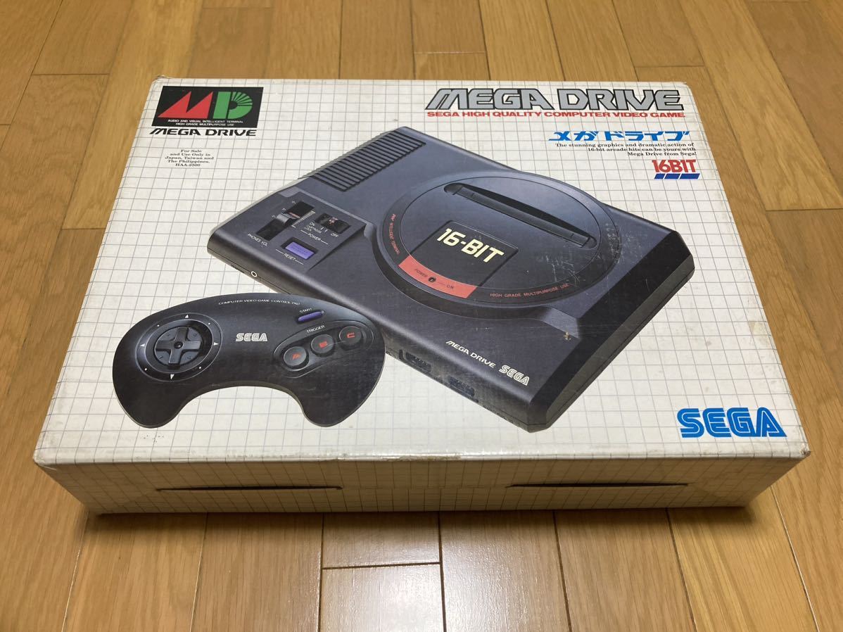 ジャンク扱い SEGA HAA-2510 メガドライブ本体 外箱 付属品あり 説明書