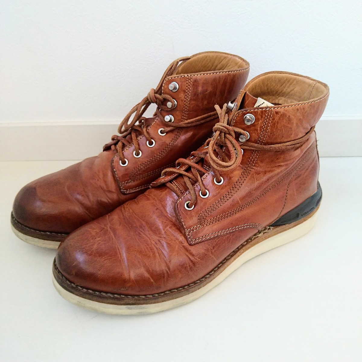 visvim VIRGIL BOOTS FOLK HORSEHIDE BROWN size9.5 0118102002005 