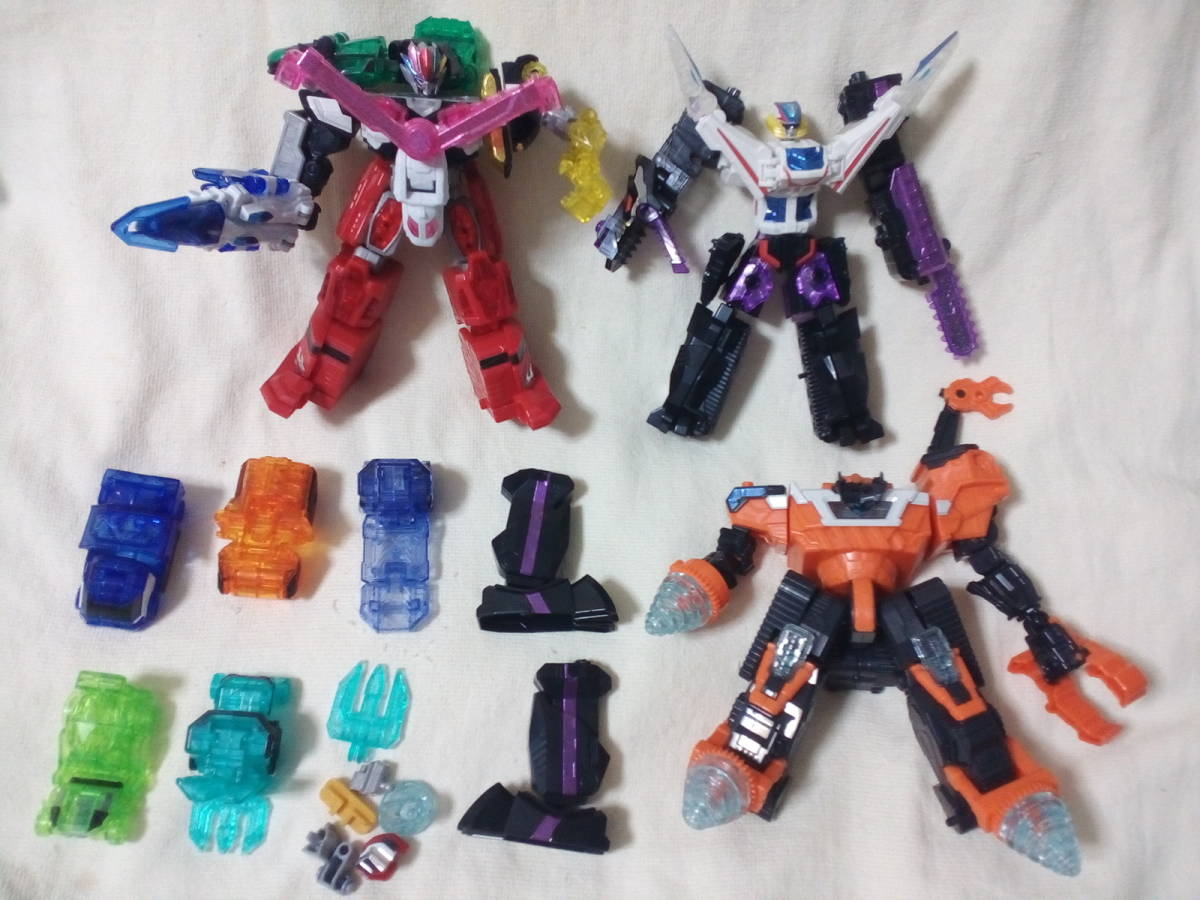 プラモデル組立済 ミニプラ 戦隊 魔進戦隊キラメイジャー 4点セット キラメイジン キングエクスプレス ギガントドリラー キラメイウェポン