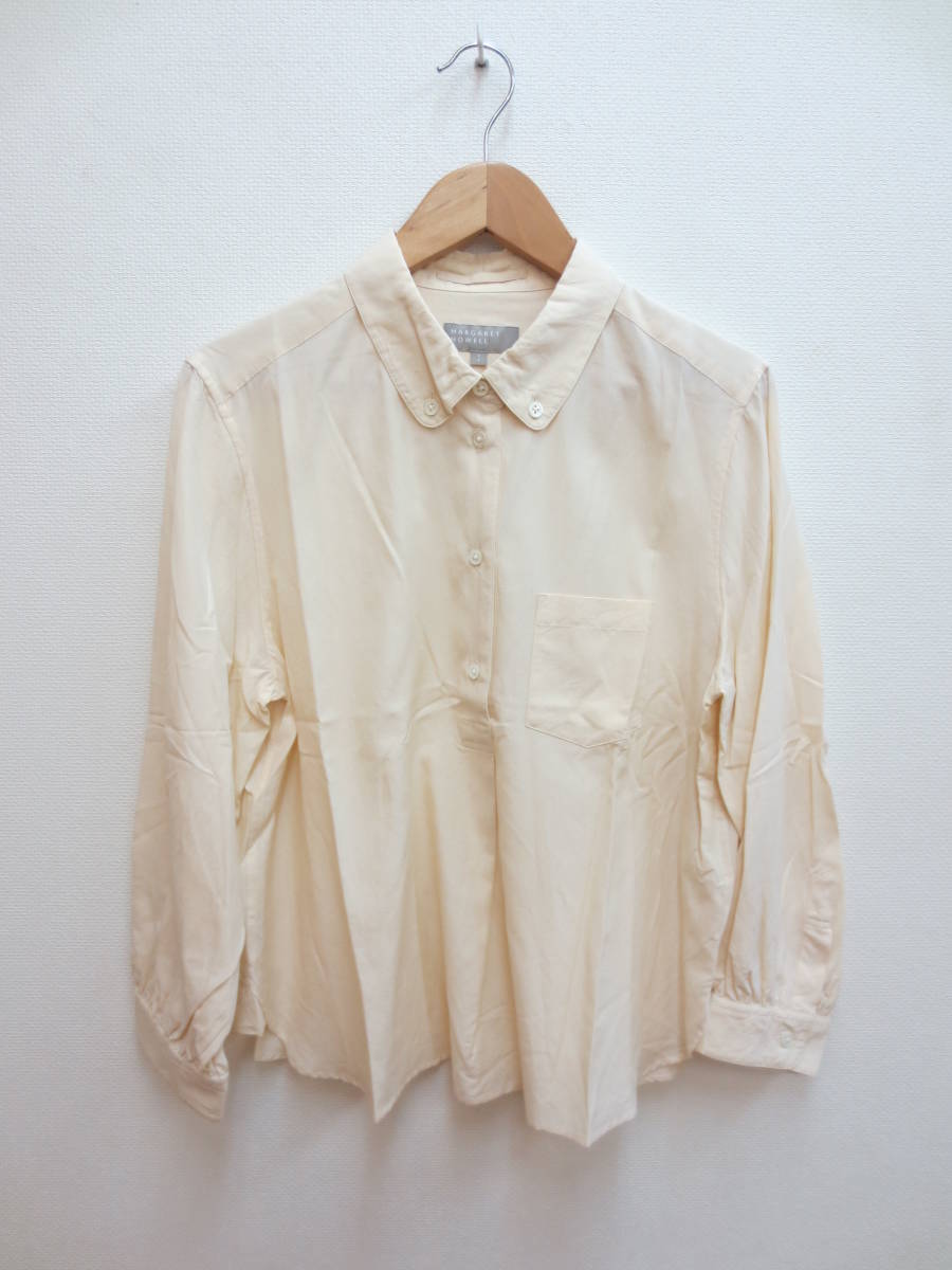◇【MARGARET HOWELL マーガレットハウエル】 7分袖ブラウス Ⅰ Sサイズ