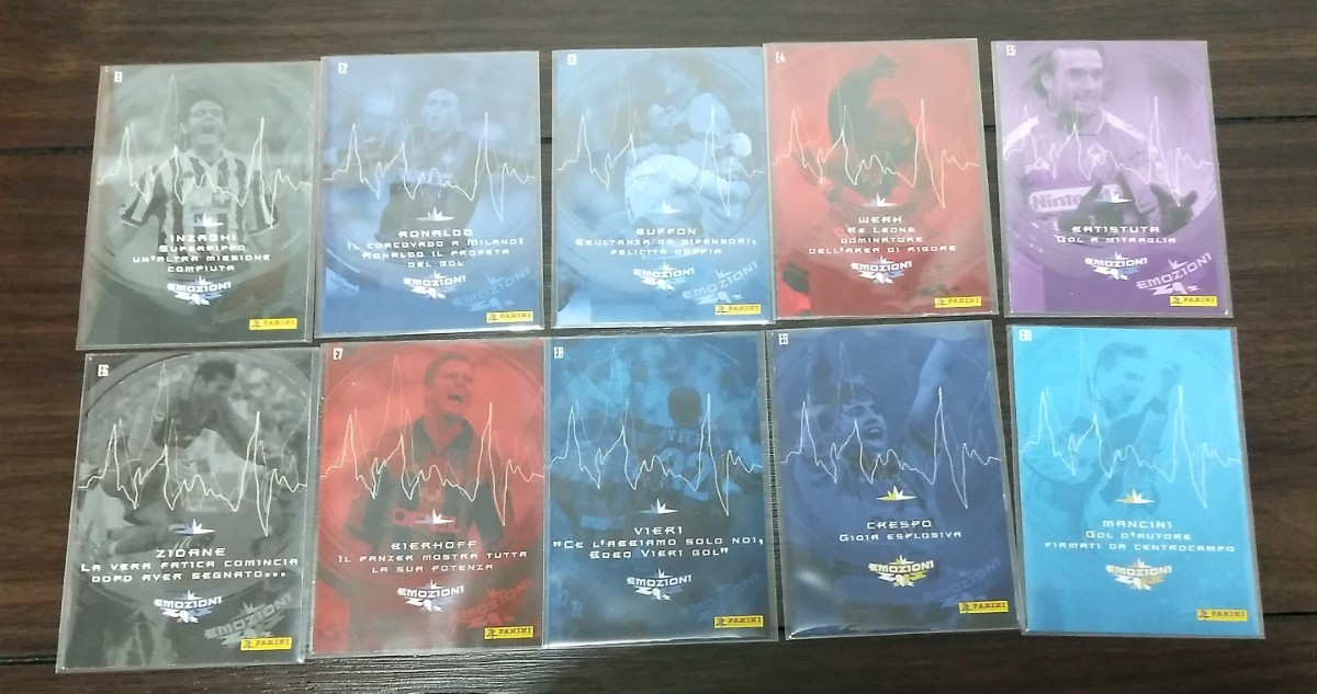 Panini Calcio 2000 Emozioni 10種 コンプリートセット レアインサート