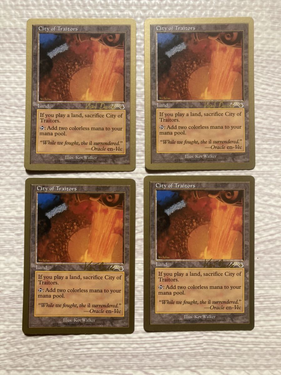 MTG 裏切り者の都 City of Traitors 金枠 4枚 of MTG Traitors 英語版 (