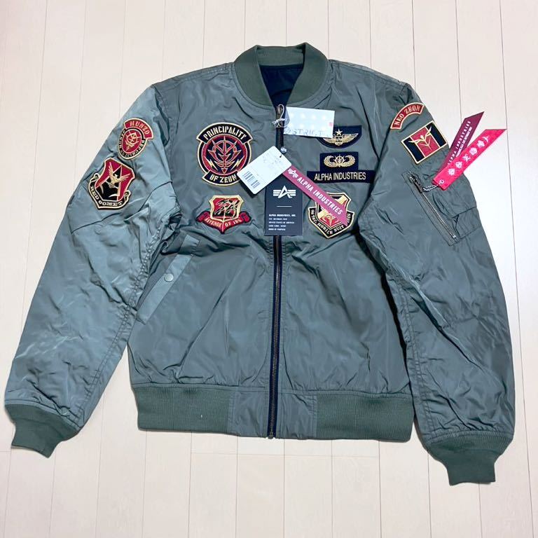 最終値下！新品 STRICT-G × ALPHA INDUSTRIES 機動戦士ガンダム ジオンモデルMA1 MA-1 フライトジャケット Lサイズ