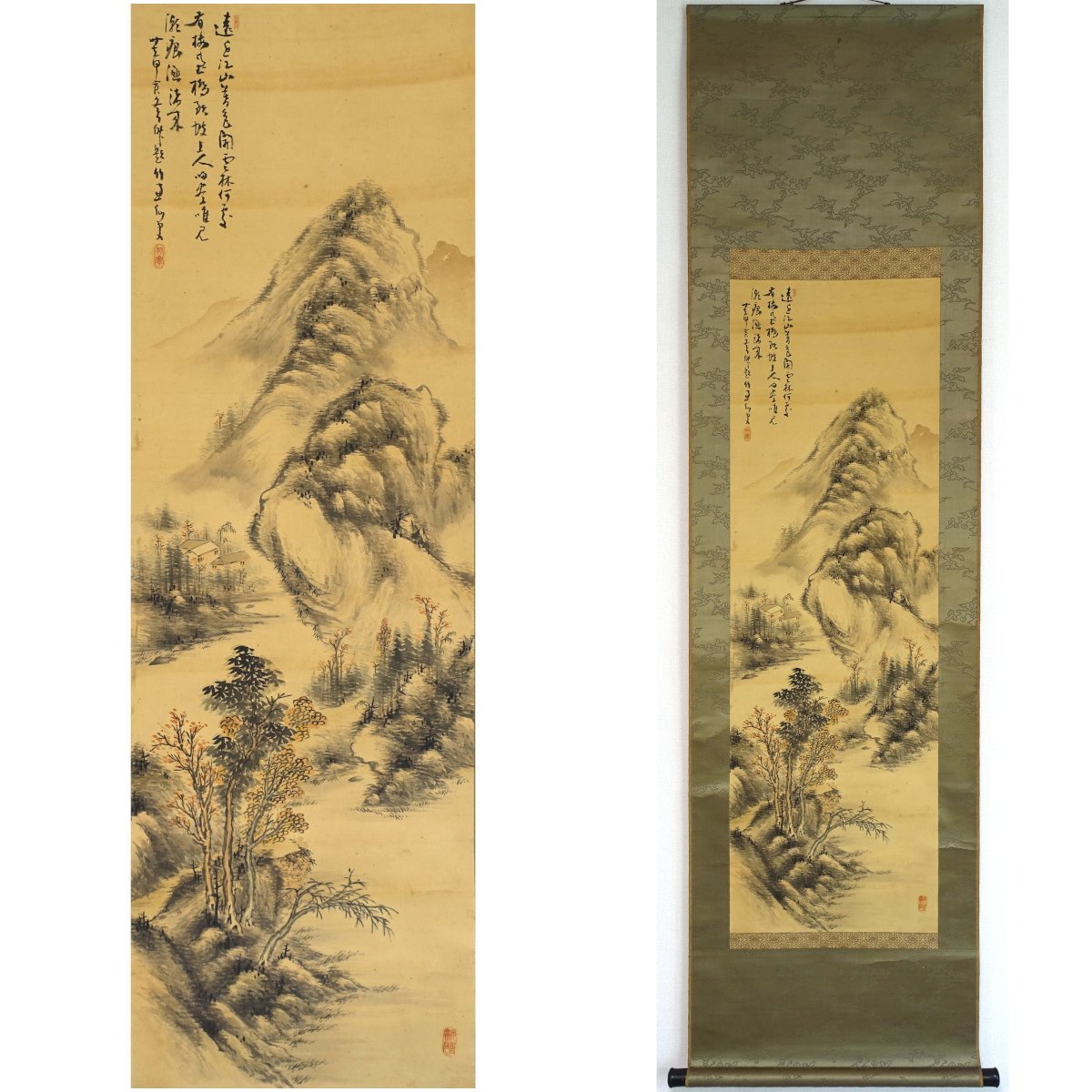 森川竹窓 山水図 肉筆絹本淡彩 書画篆刻家 】(山水、風月)｜売買された