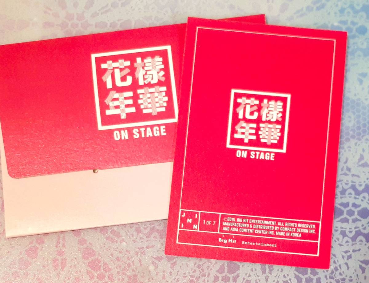 花様年華 on stage ミニフォトカード ① BTS 花様年華 ON STAGE ジミン