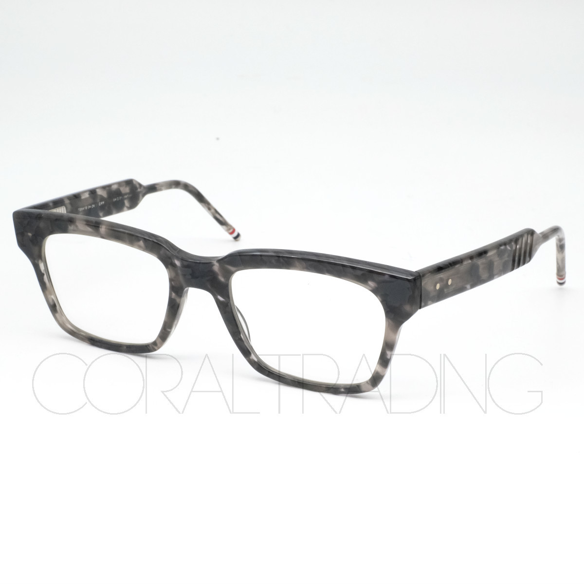 23226☆新品本物！THOM BROWNE TBX418 グレーべっ甲カラー トム 