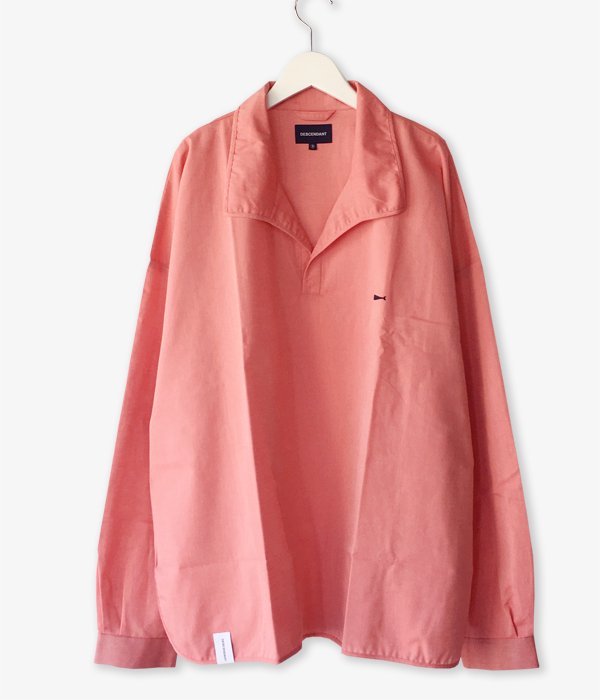 DESCENDANT 21 SS SALOON PULLOVER LS SHIRT Pink 2