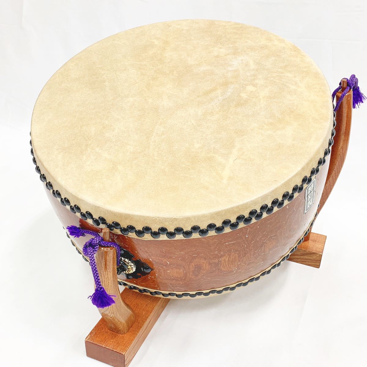 年代物 逸品 和太鼓 平太鼓 和楽器 伝統工芸 鼓面直径46.5cm