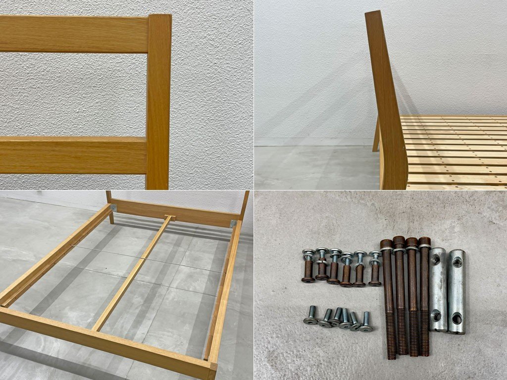 〓 無印良品 MUJI タモ材 ダブルサイズ ベッドフレーム シンプル