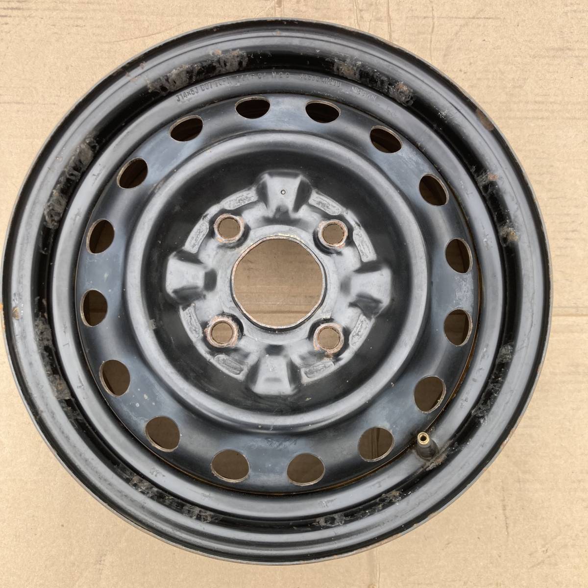 日産純正 J14×5J 40300 4M600 スチールホイール 鉄ホイール 黒 1本③