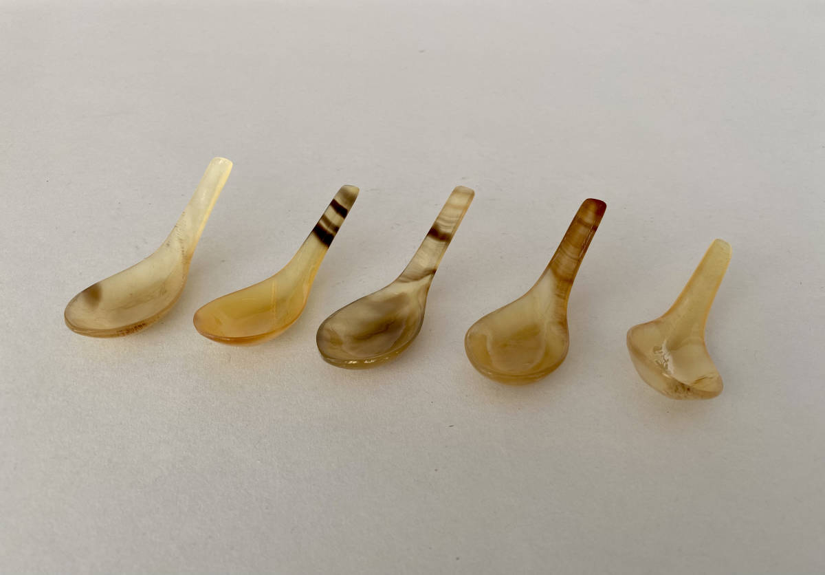 No 299 鼈甲大レンゲ　5コ　東洋陶磁器　古美術　骨董　工芸品　朝鮮美術　日本美術　中国美術