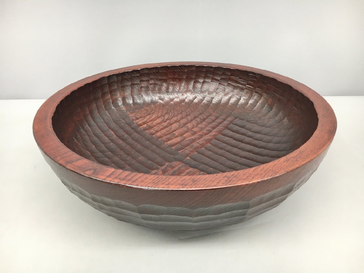 限定SALE，お買い得 こね鉢 会津 手彫り 栃材 うるし仕上 直径45cm 一尺五