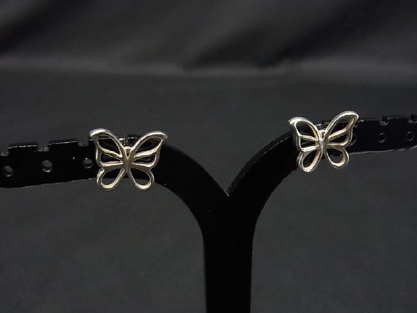 1円 TIFFANY&Co. ティファニー バタフライ SV925 ピアス 耳飾り アクセサリー レディース シルバー系 AH3497アC
