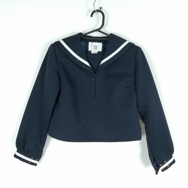 富士ヨット　小学生制服　150A 1円 セーラー服 上着 150A 富士ヨット 冬物 白1本線 女子 学生服