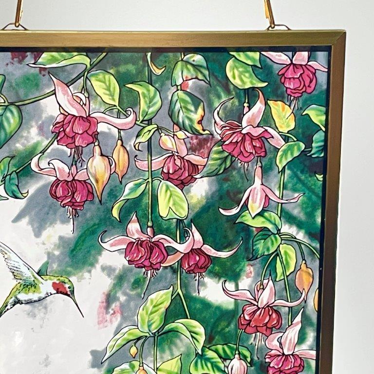 希有 グラスマスターズ社 ステンドグラス Hummingbird ハチドリと