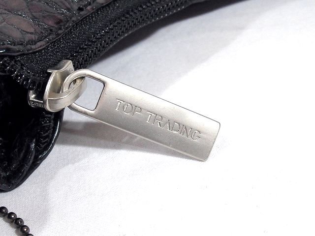TOP TRADING JRA認定 ショルダーバッグ 本ワニ革 シャイニング 