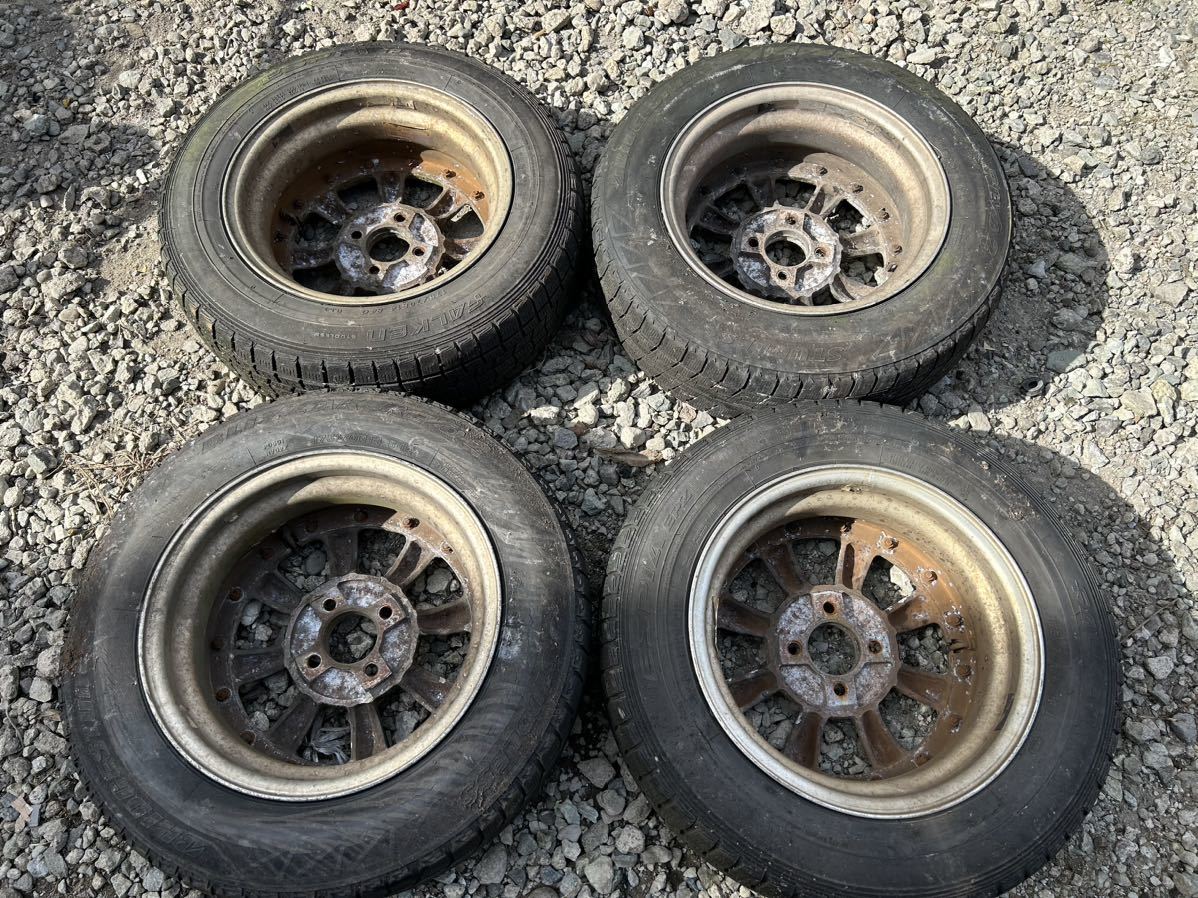 SPEED STAR R-S Eight 14イン6-JJ+40 PCD100 4穴　4本セットタイヤ付