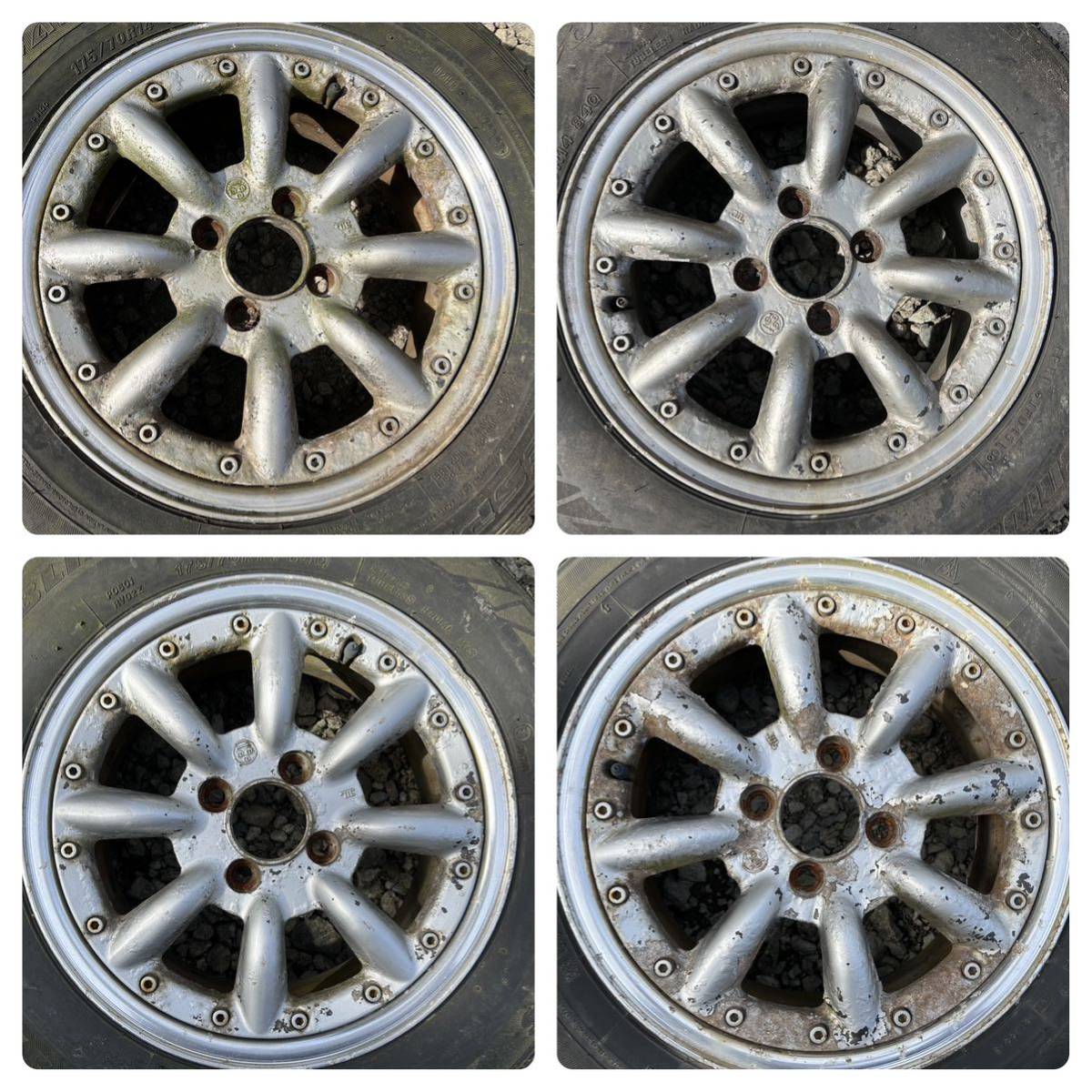 SPEED STAR R-S Eight 14イン6-JJ+40 PCD100 4穴　4本セットタイヤ付
