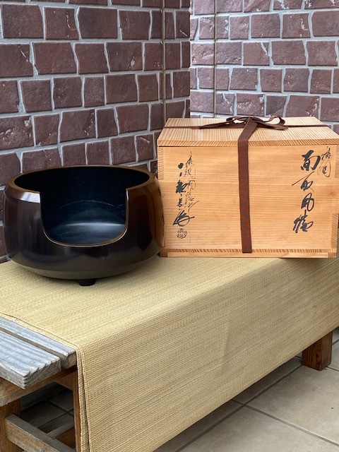 唐銅 利休 面取風炉 風炉師 一ノ瀬宋辰 五徳 鬼爪 底瓦