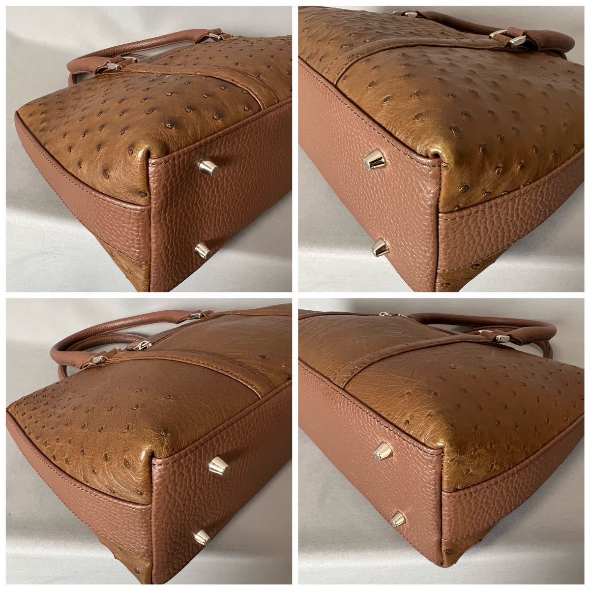 ☆1円スタート☆ 美品 オーストリッチ ダチョウ革 駝鳥革 