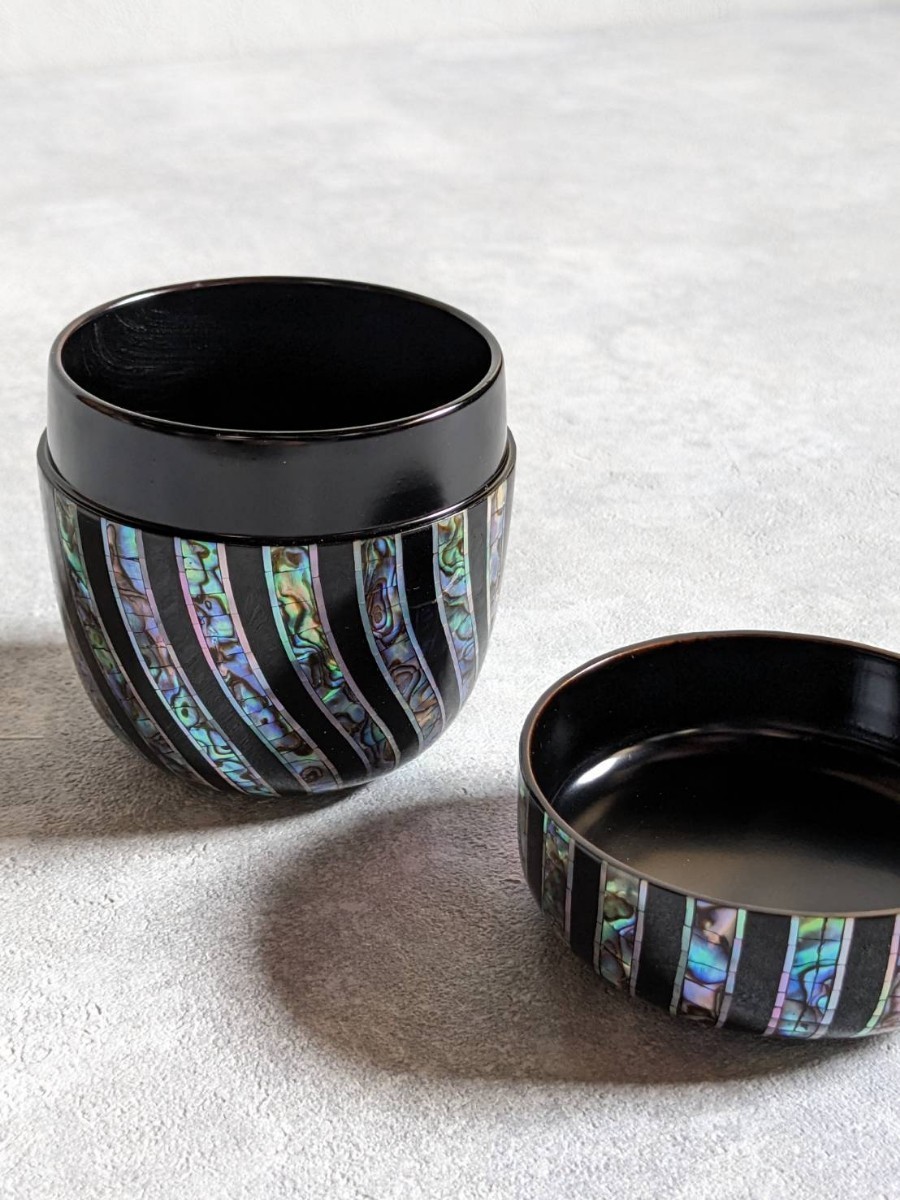 耀貝螺鈿流卍棗 茶碗 茶道具 黒田辰秋 小島雄四郎(棗)｜売買された