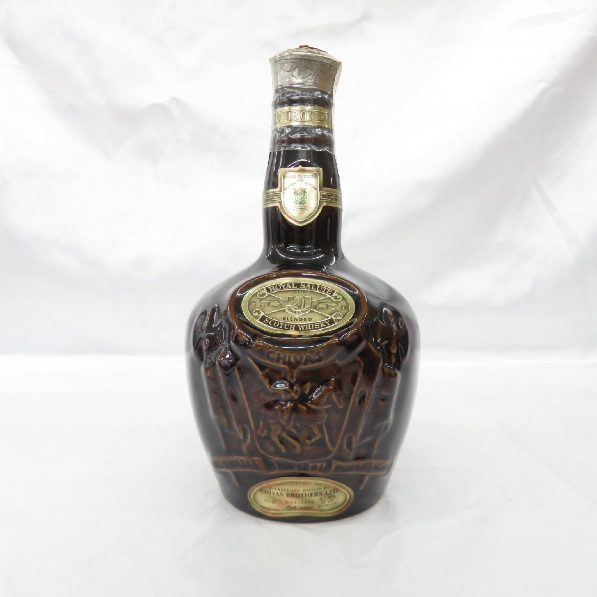 1円～【未開栓】ROYAL SALUTE ロイヤルサルート 21年 茶色 陶器ボトル