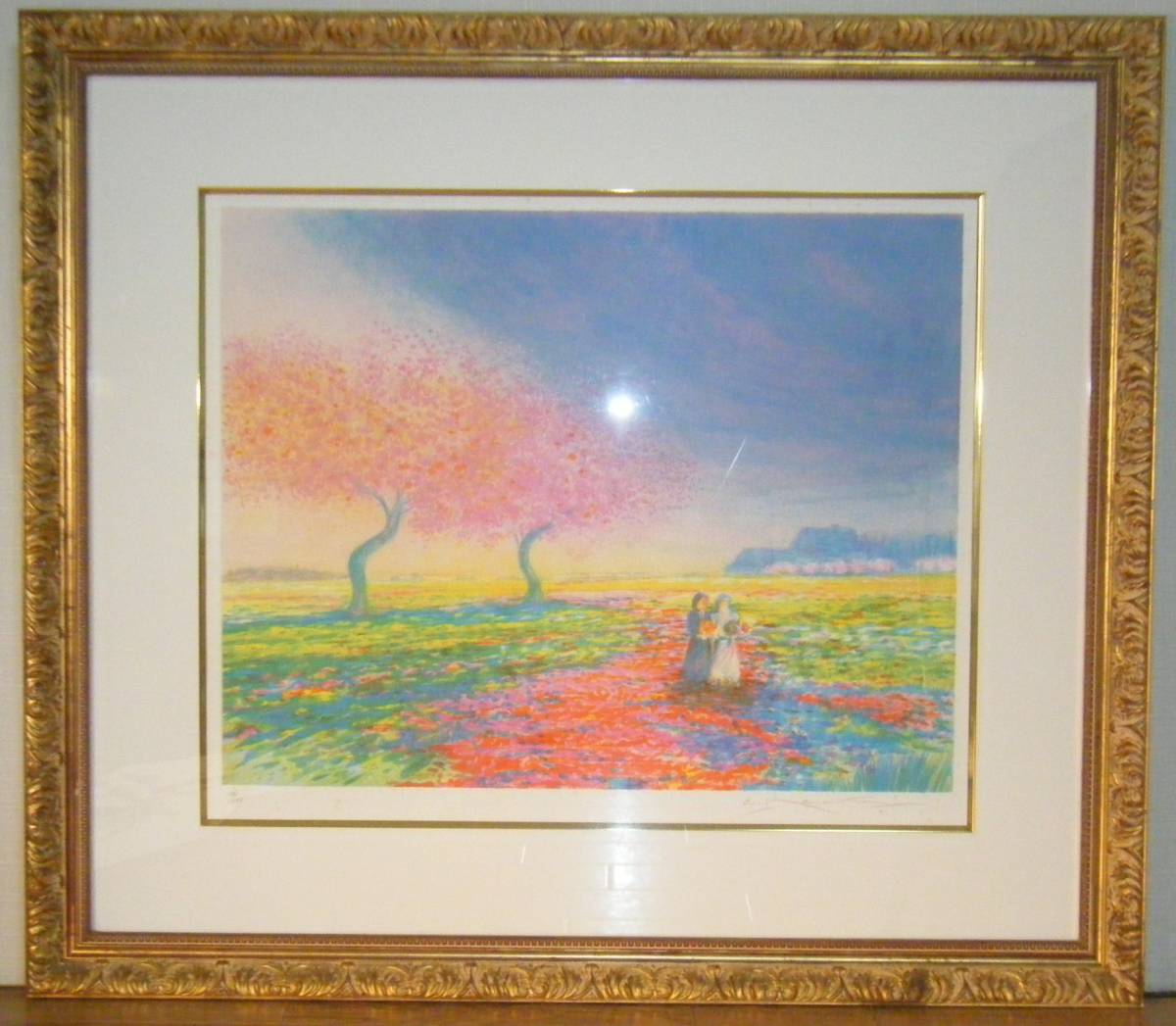 版画 作者不詳 サイン有 リトグラフ 風景 逸品 L30 【公式通販】