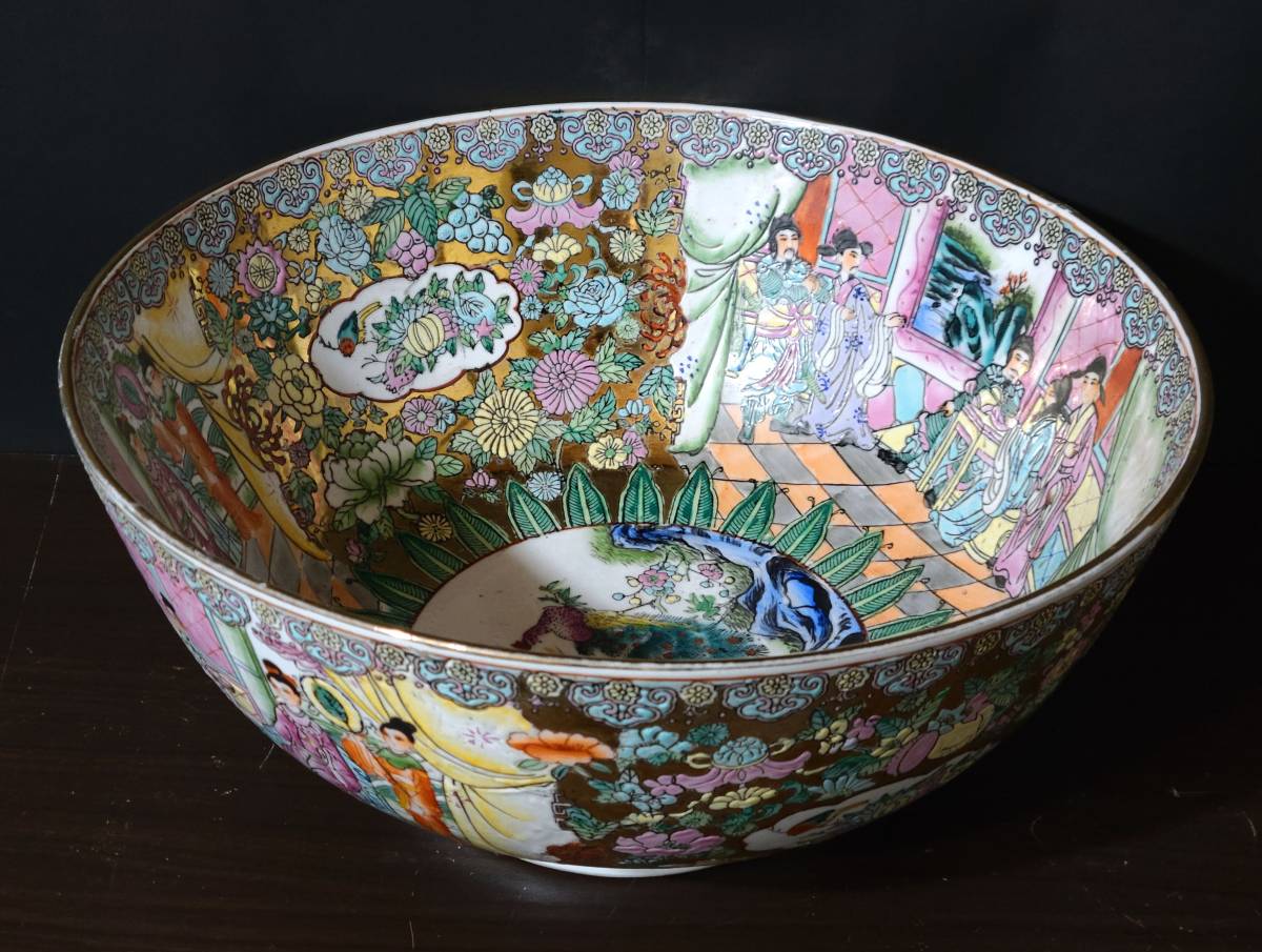 【豊富な，お買い得】 古美術柳 時代唐物 粉彩金襴手 宮廷人物花鳥文大鉢(その他)｜売買されたオークション情報、yahooの商品情報をアーカイブ公開 - オークファン 骨董陶磁器一般