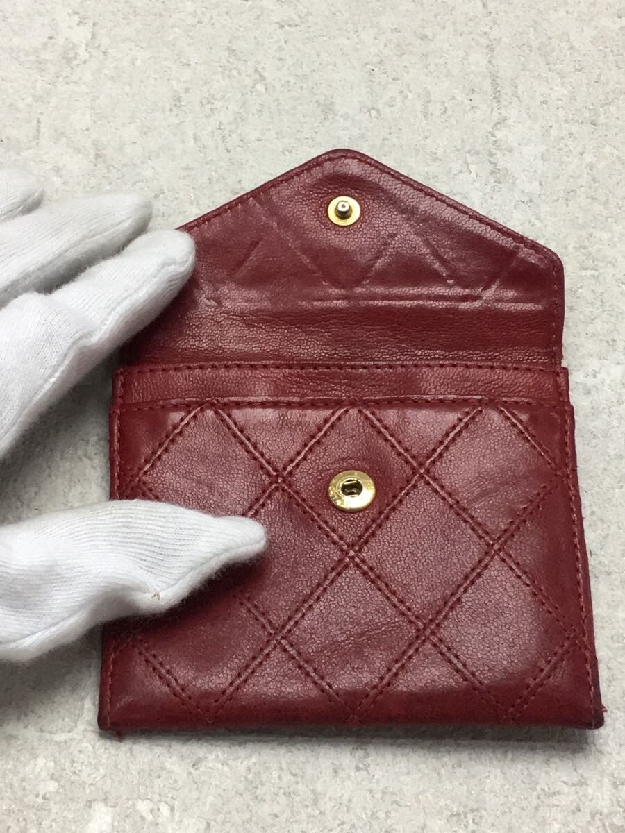 CHANEL◇CHANEL/ビコローレ/ココマーク/コインケース/レザー/レッド