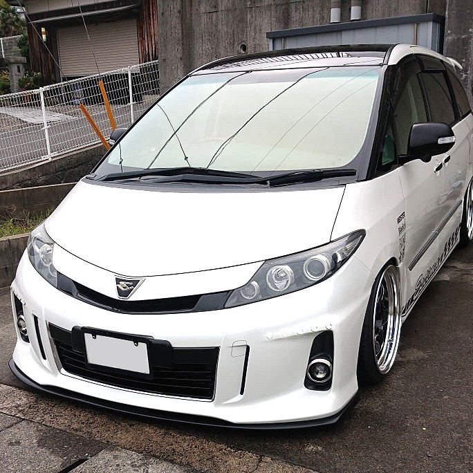★Stage21/セレブリップ★[特価/未使用]ACR50/55，GSR50/55，AHR20W エスティマ アエラス用FRP製エアロフロントリップスポイラー ［D/ESTH］