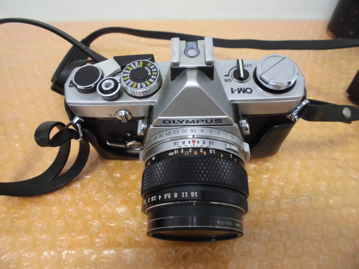 OLYMPUS フィルムカメラ OM-1/レンズ/フラッシュ・ストロボ 3点セット