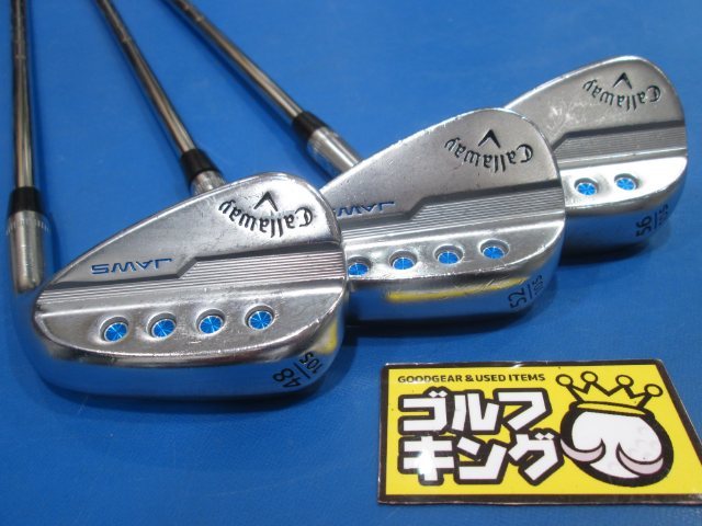 GK鈴鹿☆中古382 【3本セット】キャロウェイ★JAWS Chrome 48S-10 52S-10 56S-10★NSPROMODUS3 TOUR105(JP)★S★ジョーズ クロム