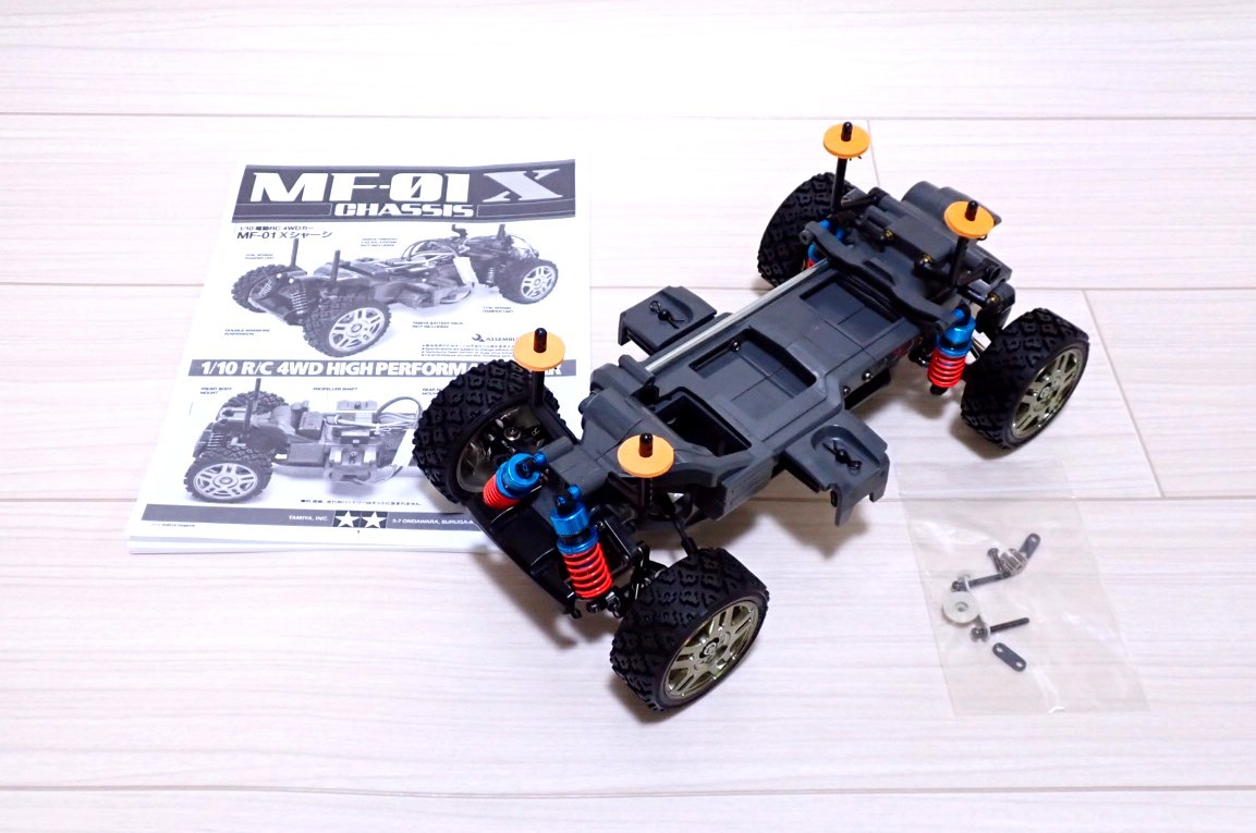 タミヤ MF-01Xシャーシ　Futaba 4PMセット。 タミヤ MF-01X シャーシ オプションパーツ多数付 タミヤ MF-01X