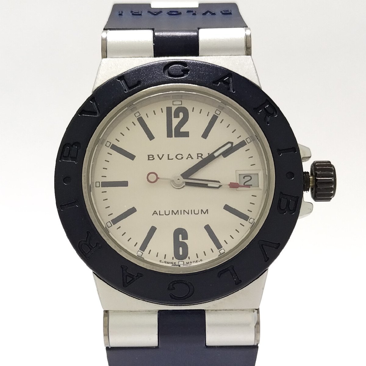 BVLGARI ALUMINIUM クォーツ腕時計ジャンク不動品 ○ジャンク ブルガリ BVLGARI アルミニウム AL32TA 腕時計 クオーツ