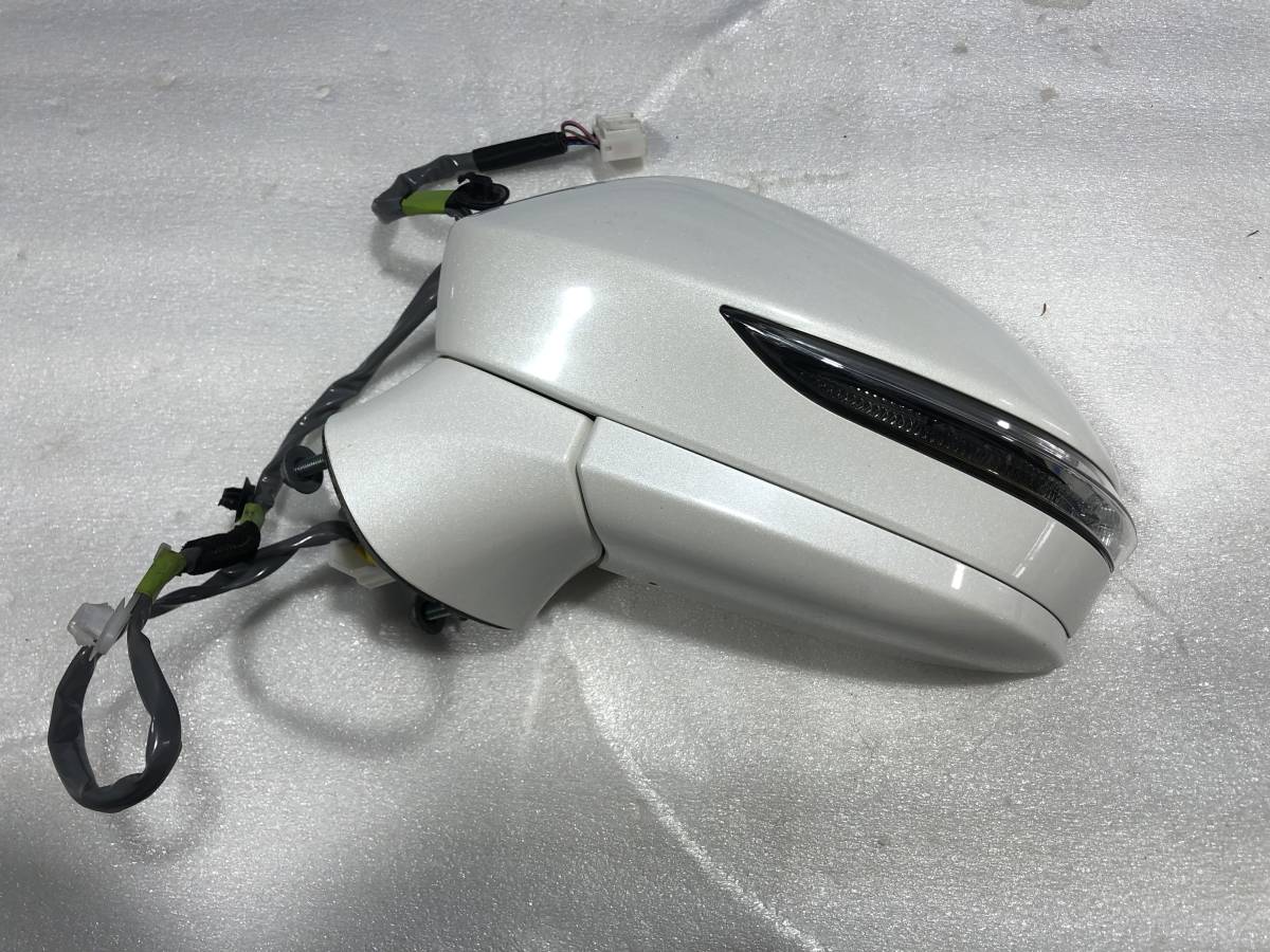 DM19 クラウン AWS210 ドアミラー 左 STANLEY 30-403 8ピン パールホワイト 純正中古