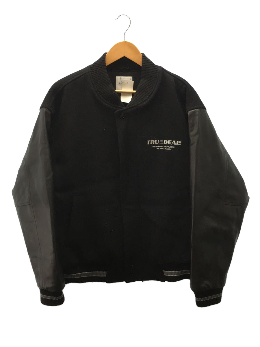 RADIALL◇スタジャン/L/ウール/BLK/無地/RAD-22AW-JK006-01 RADIALL