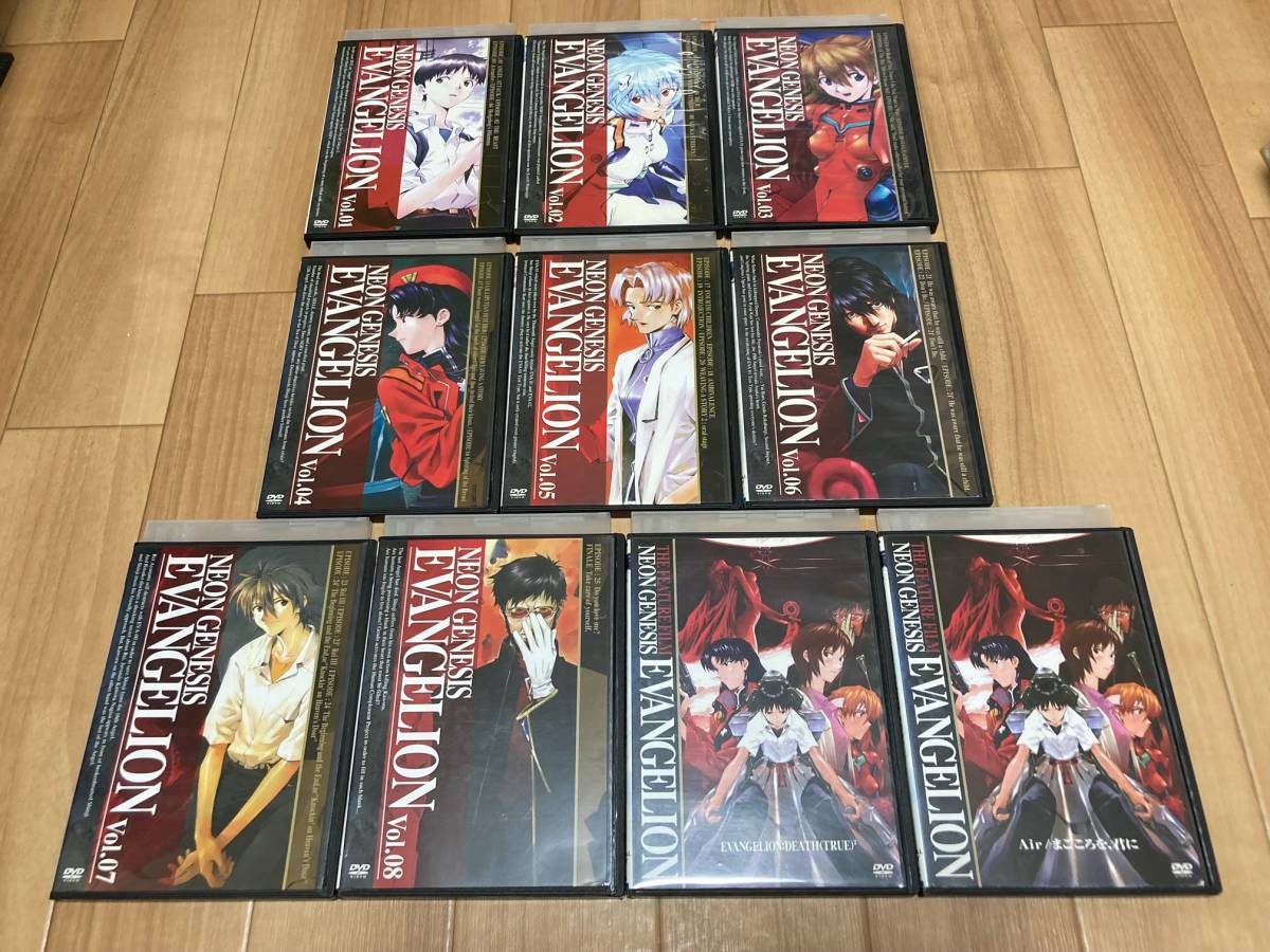 DVD 新世紀エヴァンゲリオン NEON GENESIS EVANGELION 全8巻 + 劇場版 DEATH(TRUE)2 / Air まごごろを、君に 全10巻
