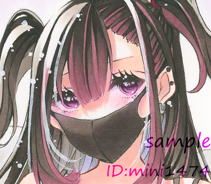 同人手描きイラスト オリジナル【地雷マスクちゃん☆】A5 同人手描き