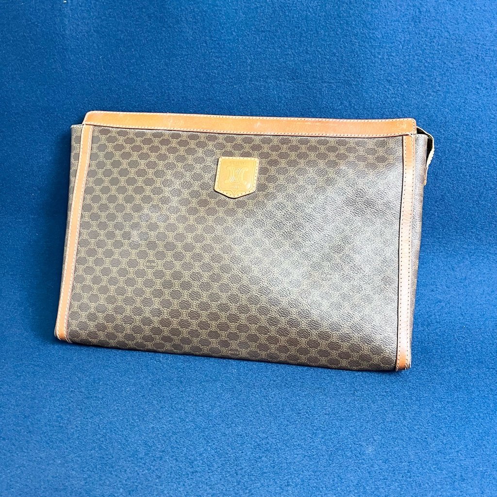 CELINE マカダム総柄 クラッチバッグ セカンドバッグ セリーヌ