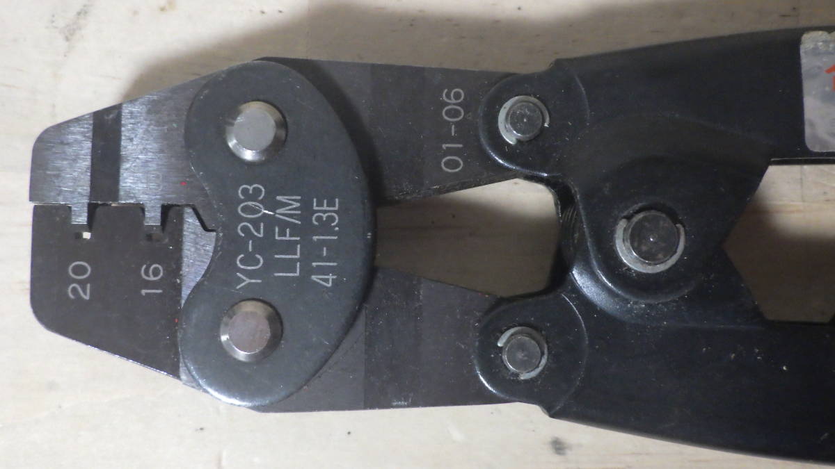 B194】《中古》日圧 YC-203 LLF/M 41-1.3E 圧着工具 手動片手式工具 